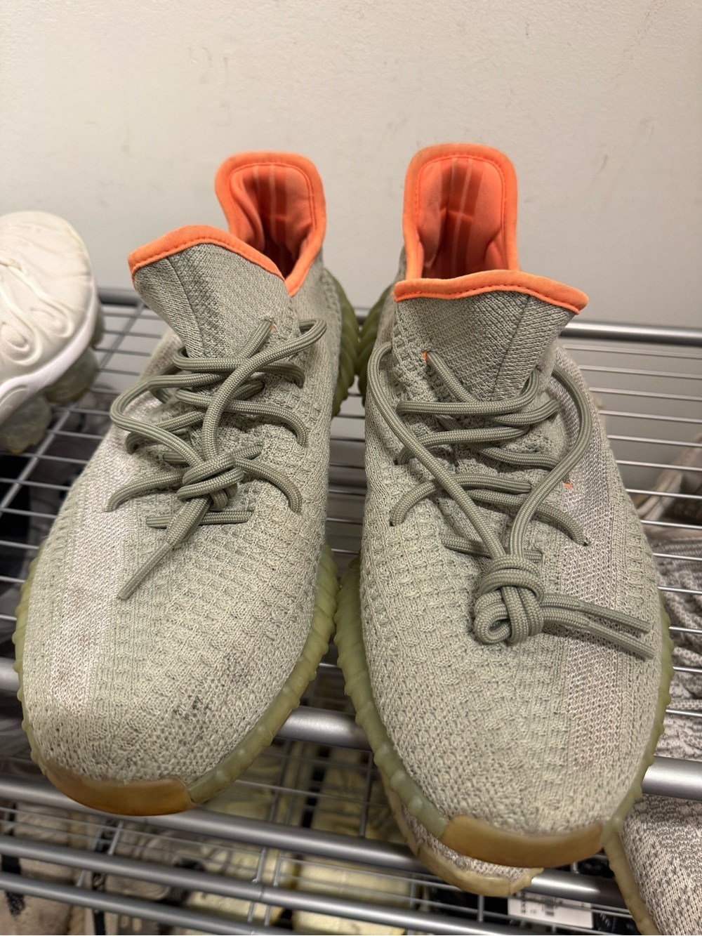 Neutral Knit Sneakers with Coral Lining